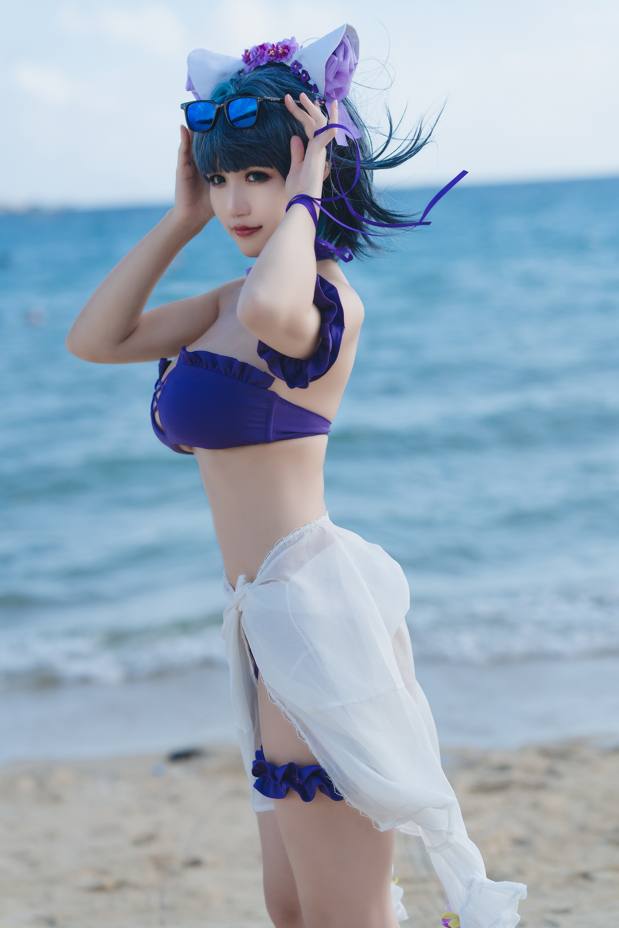 图片[1]-小仓千代w – NO.044 1月舰长 柴郡泳装 [22P]-XikXak